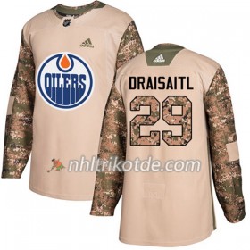 Edmonton Oilers Trikot Leon Draisaitl 29 Adidas 2017-2018 Camo Veterans Day Practice Authentic - Herren
